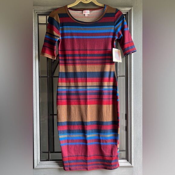 LulaRoe Julia striped Dress - Picture 1 of 2
